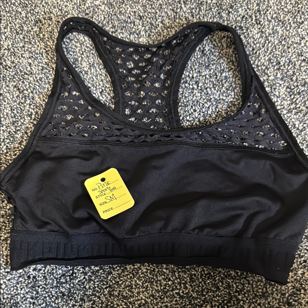 Black Lace Racerback Sports Bra